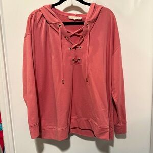 Michael Kors Women’s Dusty Pink thin hooded sweatshirt - Size 2X -